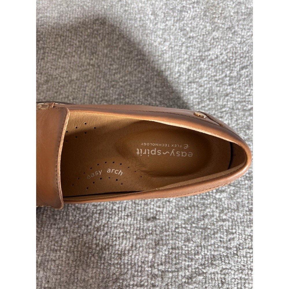 Easy Spirit Jaylin Leather Slip On Loafer Womens Sz 7M Brown Flex Tech Easy Arch - Picture 10 of 12
